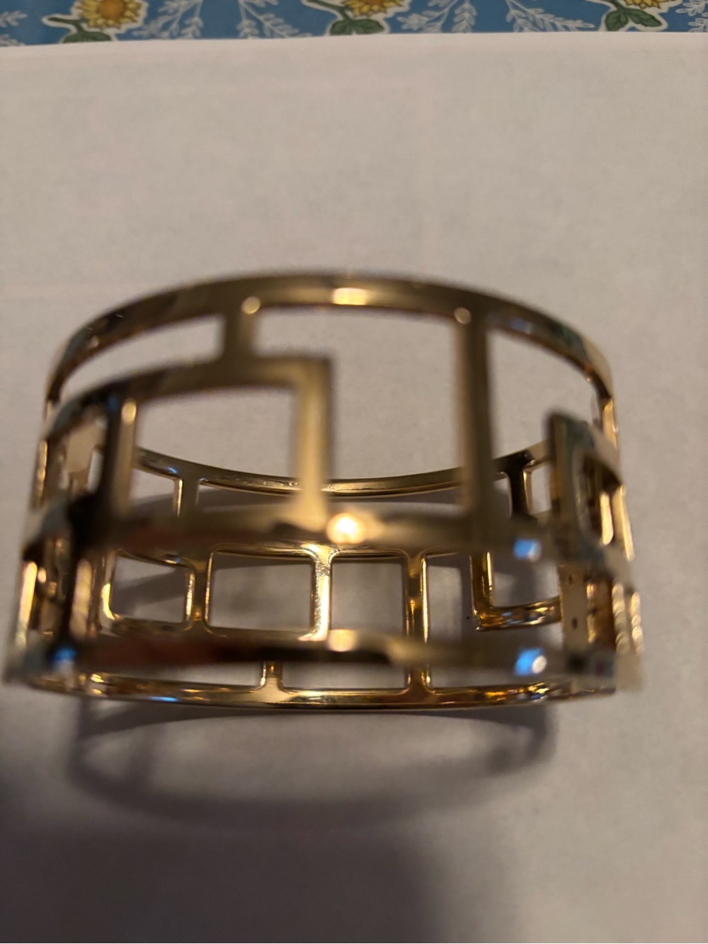 Women’s Geometric Cutout Gold Tone Cuff Bracelet